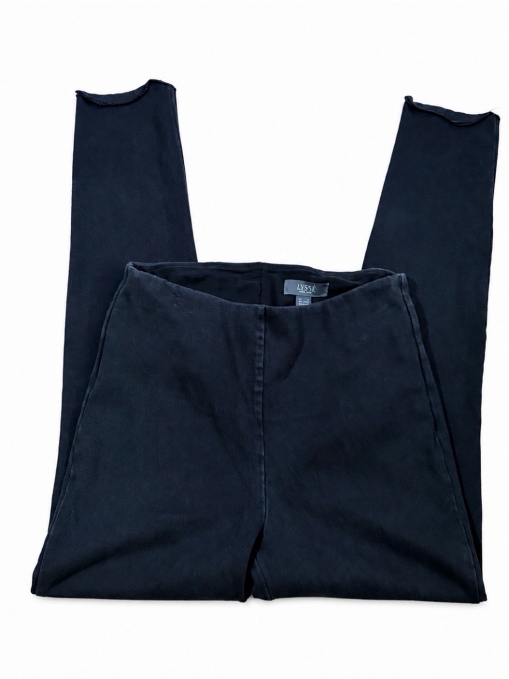 Lysse Black Slim Fit Scalloped Hem Pull On Pants Size 6